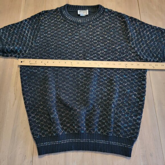 Keneth Too! Plus‎ Vintage 80s Sweater Size Medium/Large Eclectic Metallic Winter - Picture 6 of 7